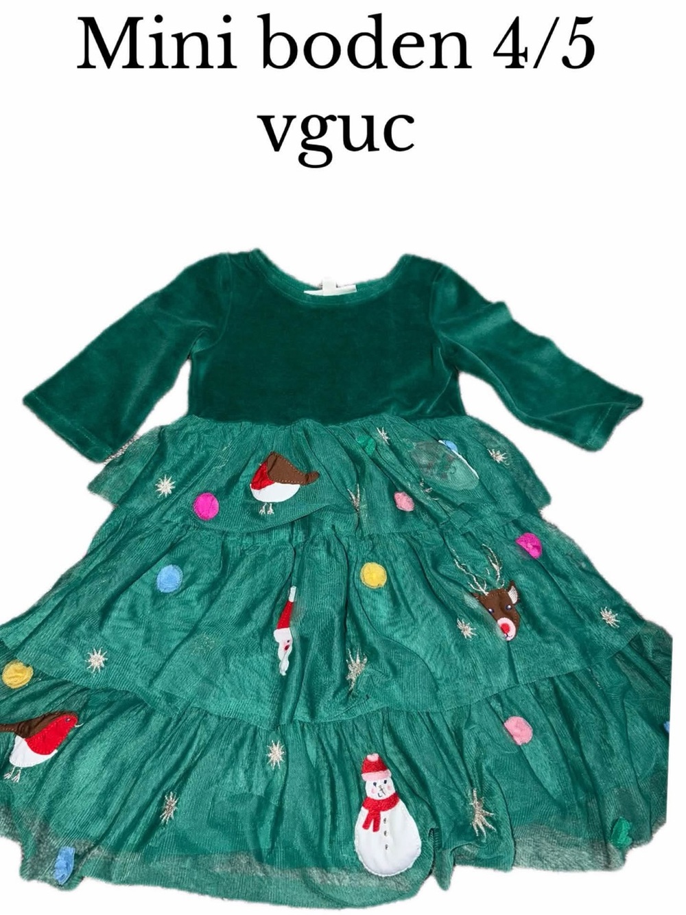 Mini boden 4-5 Christmas tulle dress
